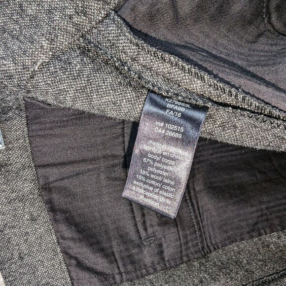 JOHN VARVATOS Luxe Collection Gray Trouser Pants wool blend elastic ankle sz XL - Picture 9 of 9